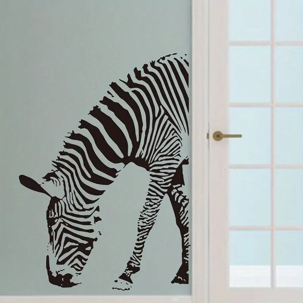 Realistic Black And White Zebra 3D Wall Decal 18.5" x 19.6" NEW! Home & Garden:Home Décor:Decals, Stickers & Vinyl Art Style Your Walls